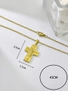 This stainless steel small cross necklace is a classic combination of religious ICONS carved by Jesus and the Virgin Mary. It is suitable for wearing pendant necklaces for faith Item Picture